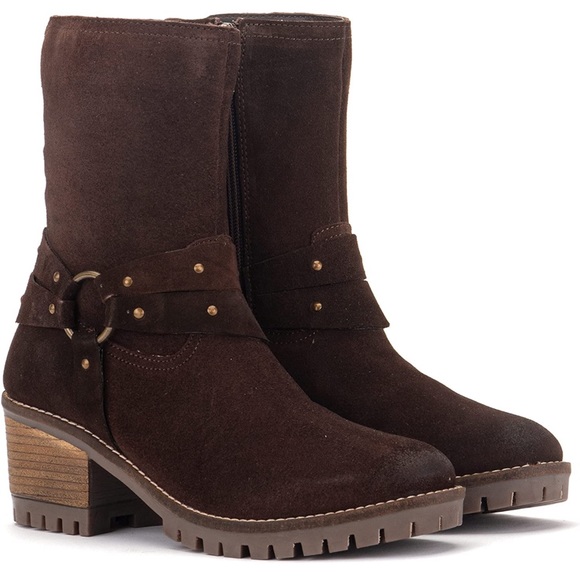 NEW $295!! Vintage Foundry SIENNA Boot Suede Motorcycle Style - Picture 1 of 6